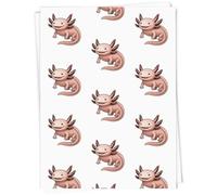 Azeeda 5 x A1 'Cute Axolotl' Gift Wrap/Wrapping Paper Sheets (GI00120782)