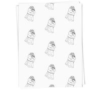 Azeeda 5 x A1 'Cute Book Reader Ghost' Gift Wrap/Wrapping Paper Sheets (GI00121026)