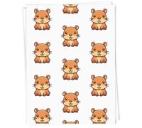 Azeeda 5 x A1 'Cute Capybara' Gift Wrap/Wrapping Paper Sheets (GI00119340)