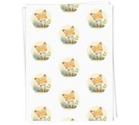 Azeeda 5 x A1 'Cute Fox Sitting on Grass' Gift Wrap/Wrapping Paper Sheets (GI00117182)