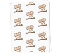 Azeeda 5 x A1 'Cute Happy Koala on Branch' Gift Wrap/Wrapping Paper Sheets (GI00140400)