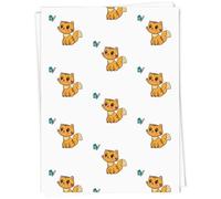 Azeeda 5 x A1 'Cute Kitten Watching Butterfly' Gift Wrap/Wrapping Paper Sheets (GI00136299)