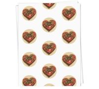 Azeeda 5 x A1 'Cute Spider on Valentine's Heart Shaped Box' Gift Wrap/Wrapping Paper Sheets (GI00117637)