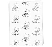Azeeda 5 x A1 'Cute Teddy Bear Sitting' Gift Wrap/Wrapping Paper Sheets (GI00118217)