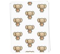 Azeeda 5 x A1 'Cute Valentine's Day Elephant' Gift Wrap/Wrapping Paper Sheets (GI00130911)