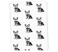 Azeeda 5 x A1 'Cute Yorkshire Terrier Puppy Sitting' Gift Wrap/Wrapping Paper Sheets (GI00116146)