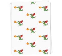 Azeeda 5 x A1 'Dragon Breathing Fire' Gift Wrap/Wrapping Paper Sheets (GI00128913)