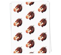 Azeeda 5 x A1 'Dragon Breathing Fire' Gift Wrap/Wrapping Paper Sheets (GI00138033)