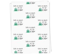 Azeeda 5 x A1 'Eat The Cake' Gift Wrap/Wrapping Paper Sheets (GI00121404)