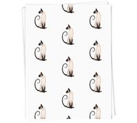 Azeeda 5 x A1 'Elegant Sitting Siamese Cat' Gift Wrap/Wrapping Paper Sheets (GI00119561)