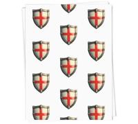 Azeeda 5 x A1 'England Flag Within Shield' Gift Wrap/Wrapping Paper Sheets (GI00121185)