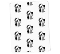 Azeeda 5 x A1 'English Bulldog Wearing Santa Hat' Gift Wrap/Wrapping Paper Sheets (GI00125169)