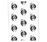 Azeeda 5 x A1 'English Springer Spaniel Wearing Santa Hat' Gift Wrap/Wrapping Paper Sheets (GI00124818)