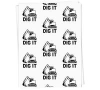 Azeeda 5 x A1 'Excavation Machine Design' Gift Wrap/Wrapping Paper Sheets (GI00120624)