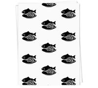 Azeeda 5 x A1 'Fish & Chips Silhouette' Gift Wrap/Wrapping Paper Sheets (GI00136326)