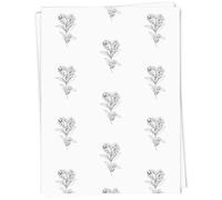 Azeeda 5 x A1 'Forget Me Not Flowers in Heart Shape' Gift Wrap/Wrapping Paper Sheets (GI00142233)