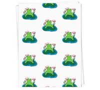 Azeeda 5 x A1 'Frog On A Lily Pad' Gift Wrap/Wrapping Paper Sheets (GI00117549)