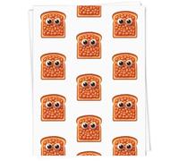 Azeeda 5 x A1 'Funny Beans On Toast' Gift Wrap/Wrapping Paper Sheets (GI00120658)
