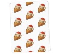 Azeeda 5 x A1 'Funny Christmas Cornish Pasty' Gift Wrap/Wrapping Paper Sheets (GI00125643)