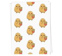 Azeeda 5 x A1 'Funny Cute Potato Eating Chips' Gift Wrap/Wrapping Paper Sheets (GI00137556)