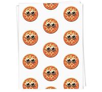 Azeeda 5 x A1 'Funny Pizza Face' Gift Wrap/Wrapping Paper Sheets (GI00120681)