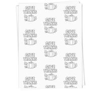 Azeeda 5 x A1 'Give Thanks' Gift Wrap/Wrapping Paper Sheets (GI00121305)