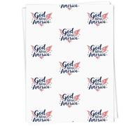 Azeeda 5 x A1 'God Bless America with Stars' Gift Wrap/Wrapping Paper Sheets (GI00115698)