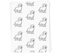 Azeeda 5 x A1 'Golden Retriever' Gift Wrap/Wrapping Paper Sheets (GI00129660)