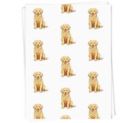 Azeeda 5 x A1 'Golden Retriever' Gift Wrap/Wrapping Paper Sheets (GI00129663)