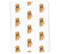 Azeeda 5 x A1 'Golden Retriever Puppy Holding Lead' Gift Wrap/Wrapping Paper Sheets (GI00076676)