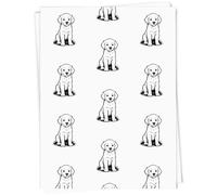 Azeeda 5 x A1 'Golden Retriever Puppy Sitting On The Grass' Gift Wrap/Wrapping Paper Sheets (GI00120964)