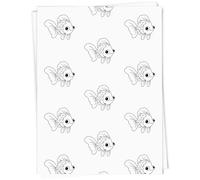 Azeeda 5 x A1 'Goofy Goldfish' Gift Wrap/Wrapping Paper Sheets (GI00116740)