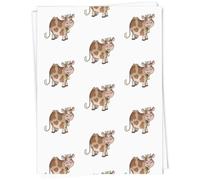 Azeeda 5 x A1 'Happy Cow' Gift Wrap/Wrapping Paper Sheets (GI00018076)