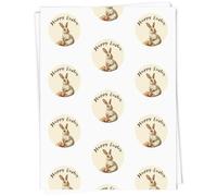 Azeeda 5 x A1 'Happy Easter with Rabbit and Eggs' Gift Wrap/Wrapping Paper Sheets (GI00118000)