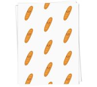 Azeeda 5 x A1 'Happy French Stick' Gift Wrap/Wrapping Paper Sheets (GI00134520)