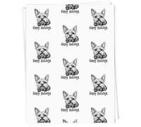 Azeeda 5 x A1 'Happy Holidays Yorkshire Terrier' Gift Wrap/Wrapping Paper Sheets (GI00116135)