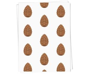 Azeeda 5 x A1 'Happy Pinecone' Gift Wrap/Wrapping Paper Sheets (GI00139620)