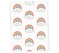 Azeeda 5 x A1 'Happy Rainbow Cloud' Gift Wrap/Wrapping Paper Sheets (GI00000002)