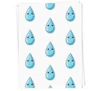 Azeeda 5 x A1 'Happy Raindrop' Gift Wrap/Wrapping Paper Sheets (GI00139368)