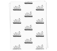 Azeeda 5 x A1 'Happy Vegetarian' Gift Wrap/Wrapping Paper Sheets (GI00138132)