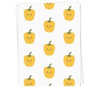 Azeeda 5 x A1 'Happy Yellow Pepper' Gift Wrap/Wrapping Paper Sheets (GI00139755)