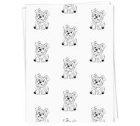 Azeeda 5 x A1 'Happy Yorkshire Terrier' Gift Wrap/Wrapping Paper Sheets (GI00118020)