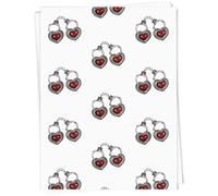 Azeeda 5 x A1 'Heart Handcuffs' Gift Wrap/Wrapping Paper Sheets (GI00020484)