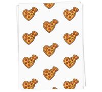 Azeeda 5 x A1 'Heart Pizza' Gift Wrap/Wrapping Paper Sheets (GI00120499)