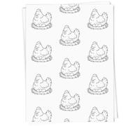 Azeeda 5 x A1 'Hen Sitting on Nest' Gift Wrap/Wrapping Paper Sheets (GI00120095)