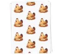 Azeeda 5 x A1 'Hen Sitting on Nest' Gift Wrap/Wrapping Paper Sheets (GI00120096)