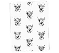 Azeeda 5 x A1 'Highland Cow With Its Tongue Out' Gift Wrap/Wrapping Paper Sheets (GI00120972)