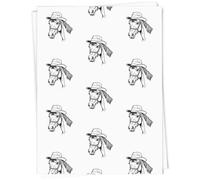 Azeeda 5 x A1 'Horse with Hat' Gift Wrap/Wrapping Paper Sheets (GI00135813)