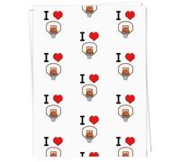 Azeeda 5 x A1 'I Love Basketball' Gift Wrap/Wrapping Paper Sheets (GI00065160)