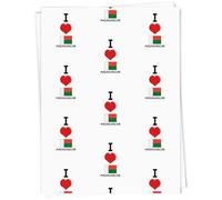 Azeeda 5 x A1 'I Love Madagascar' Gift Wrap/Wrapping Paper Sheets (GI00063549)